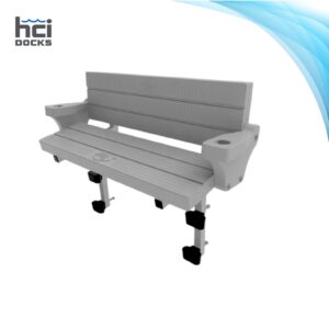 Polyethylene Bench Kit with Arms (Gray)